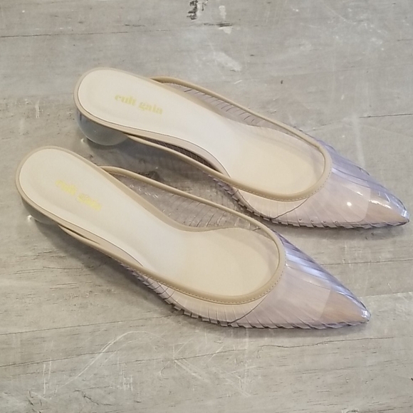 Cult Gaia Silver and Cream Mules - Picture 11 of 16